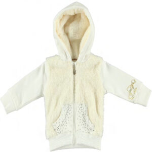 iDO  Meisje Vest/Cardigan met Capuchon - Créme