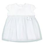 Boboli baby doop jurk - feest jurk - wit/grijs