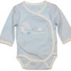 Boboli baby overslag romper - lange mouwen- licht blauw