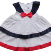 Mayoral baby setjes feest jurk met onderbroek-wit-blauw en rood.