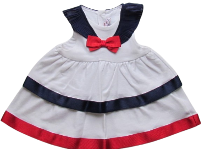 Mayoral baby setjes feest jurk met onderbroek-wit-blauw en rood.