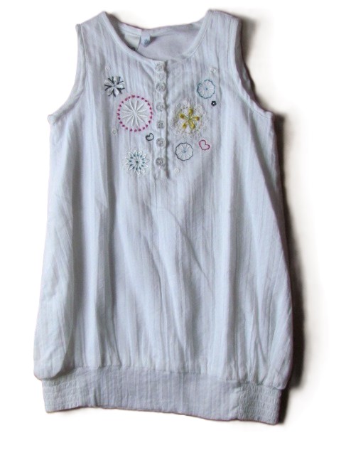 Meisjes zomer wit tuniek-iDO-figureel.com