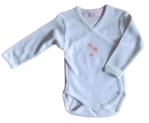 Losan baby overslagromper lange mouw - wit - Maat 50